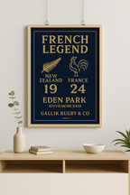 Affiche "French Legend – Eden Park 1979" – GALLIK RUGBY & CO Affiche