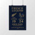 Affiche "French Legend – Eden Park 1979" – GALLIK RUGBY & CO Affiche A4 (21 x 29,7 cm) / Satinée