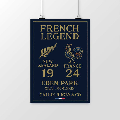 Affiche "French Legend – Eden Park 1979" – GALLIK RUGBY & CO Affiche A4 (21 x 29,7 cm) / Satinée