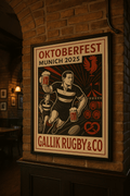 Affiche Oktoberfest 2025 – Rugby & Bière – Édition Gallik Rugby & Co (Munich) Affiche A4 (21 x 29,7 cm) / Satinée