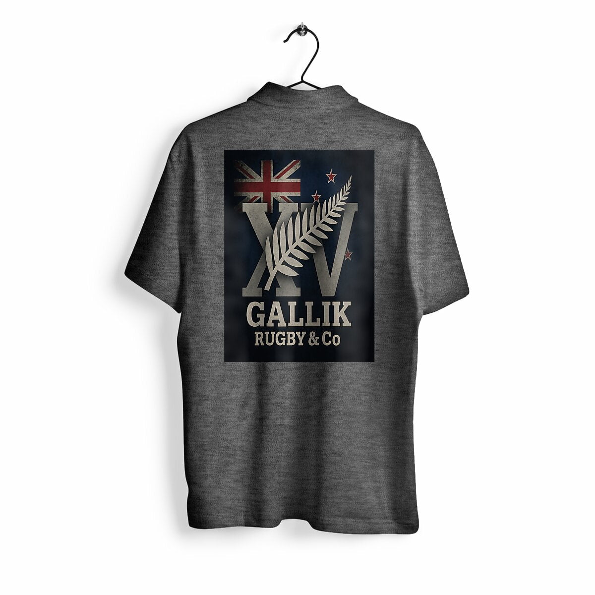 Polo Rugby - All Blacks - Gallik Rugby & Co Polo Gris chiné / S