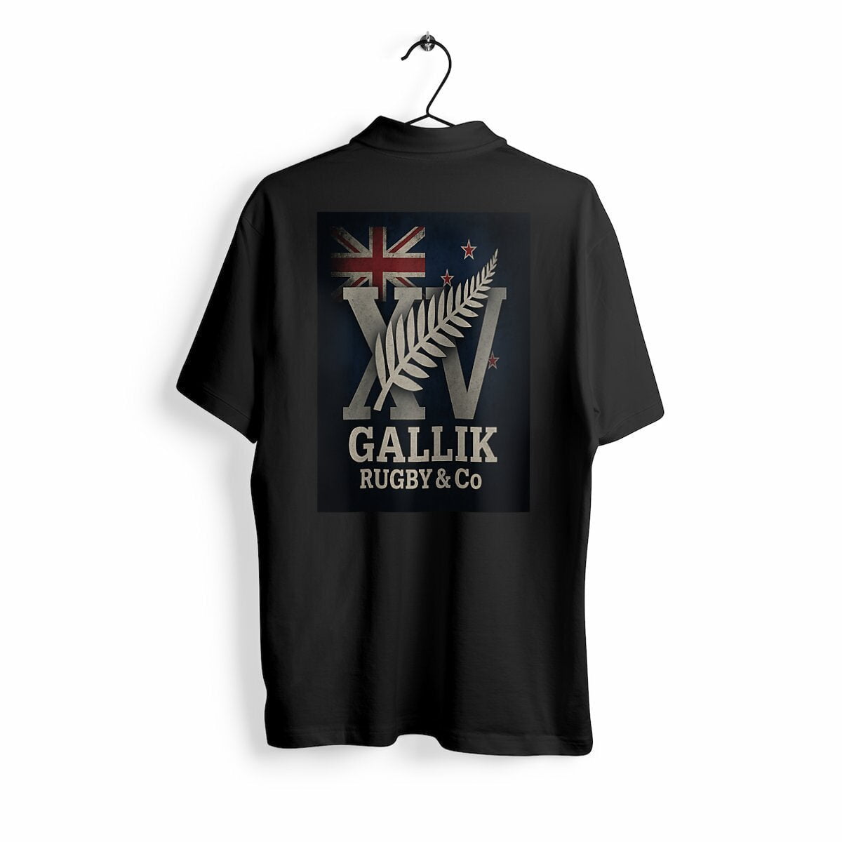 Polo Rugby - All Blacks - Gallik Rugby & Co Polo Noir / S