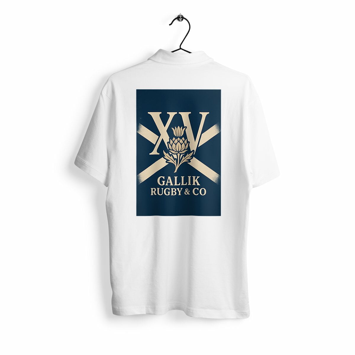 Polo Rugby - Ecosse - Gallik Rugby Polo Blanc / S