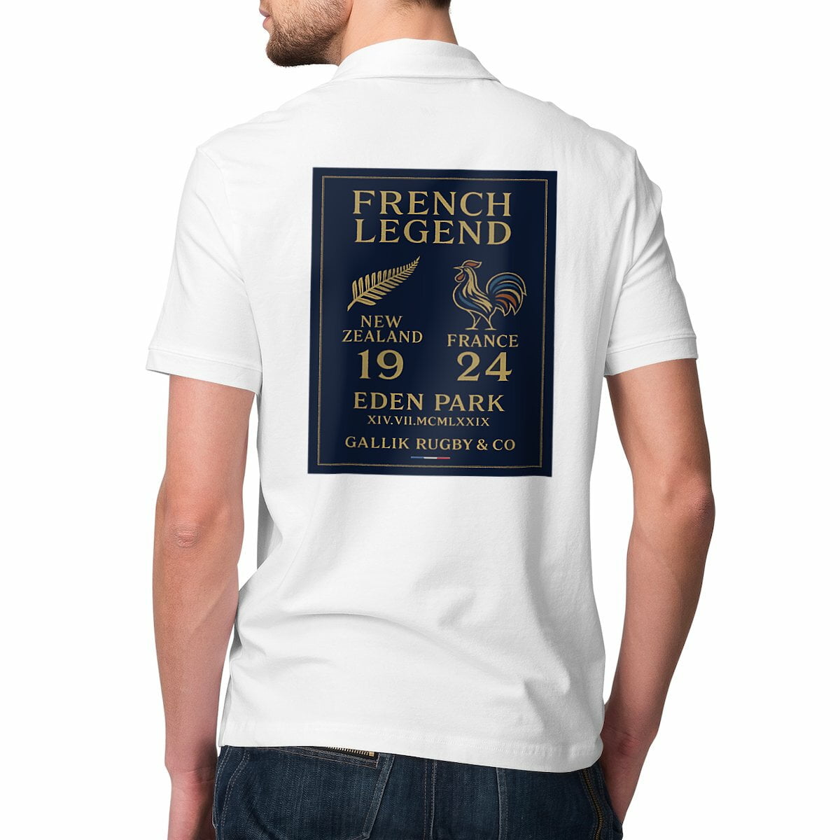 Polo Rugby "French Legend" – GALLIK RUGBY & CO – Édition Eden Park 1979 basic