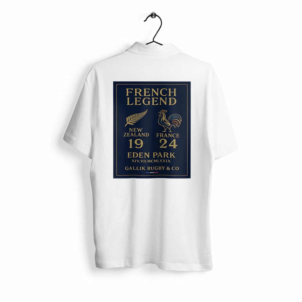 Polo Rugby "French Legend" – GALLIK RUGBY & CO – Édition Eden Park 1979 basic Blanc / S