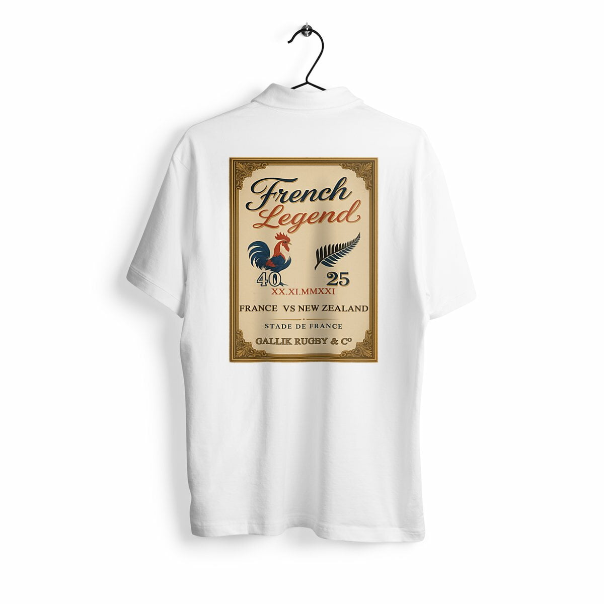 Polo Rugby "French Legend" – Stade de France – GALLIK RUGBY & CO Polo Blanc / S