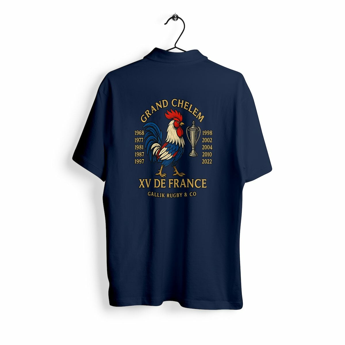 Polo Rugby "Grand Chelem" – XV de France – GALLIK RUGBY & CO Polo Marine / S