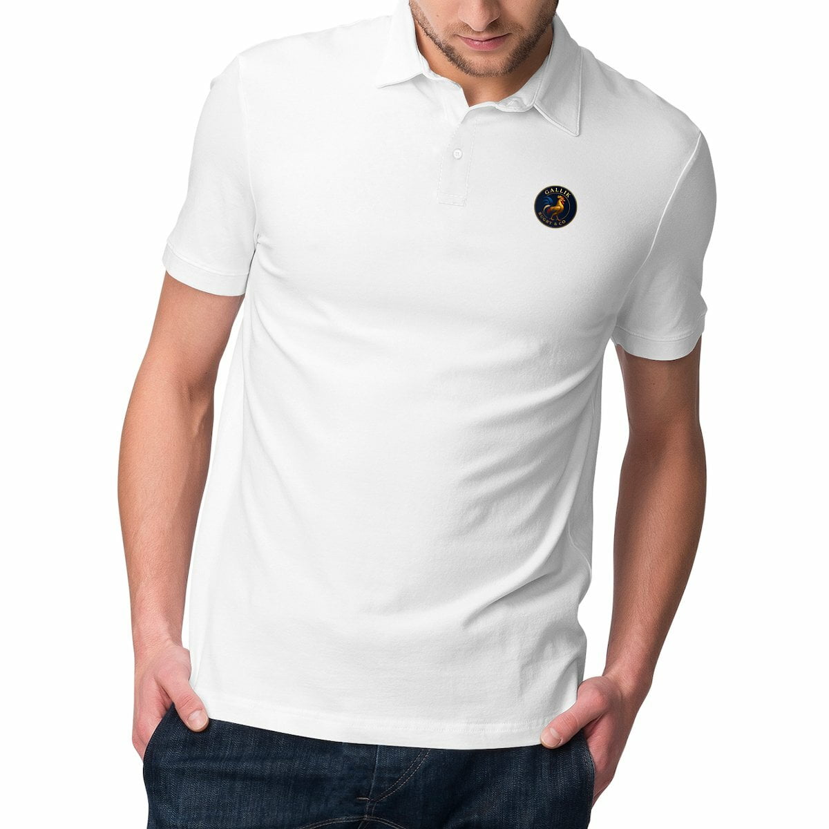 Polo Rugby Homme Blanc – Le Classic | Gallik Rugby & Co Polo