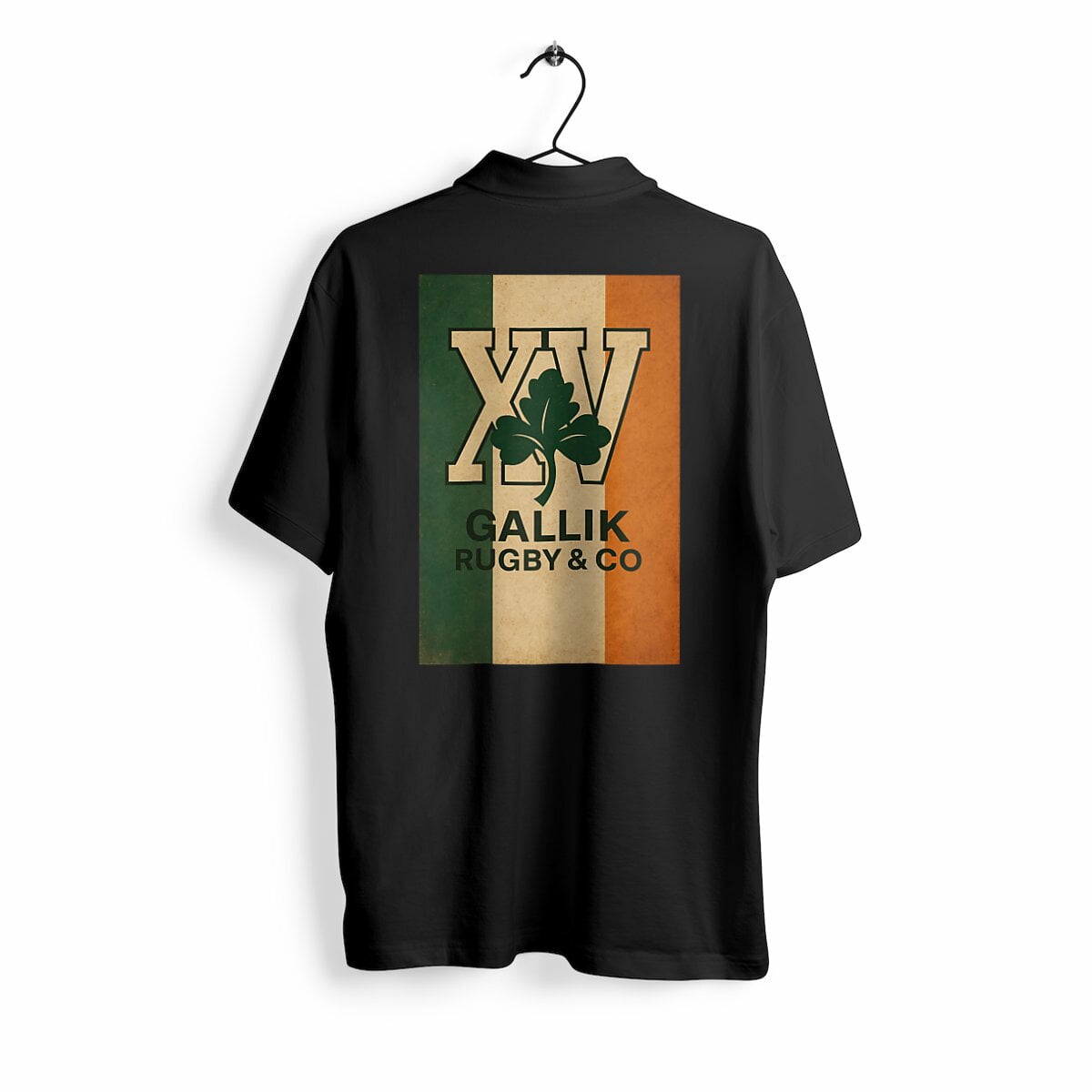 Polo Rugby - Irlande - Gallik Rugby Polo Noir / S