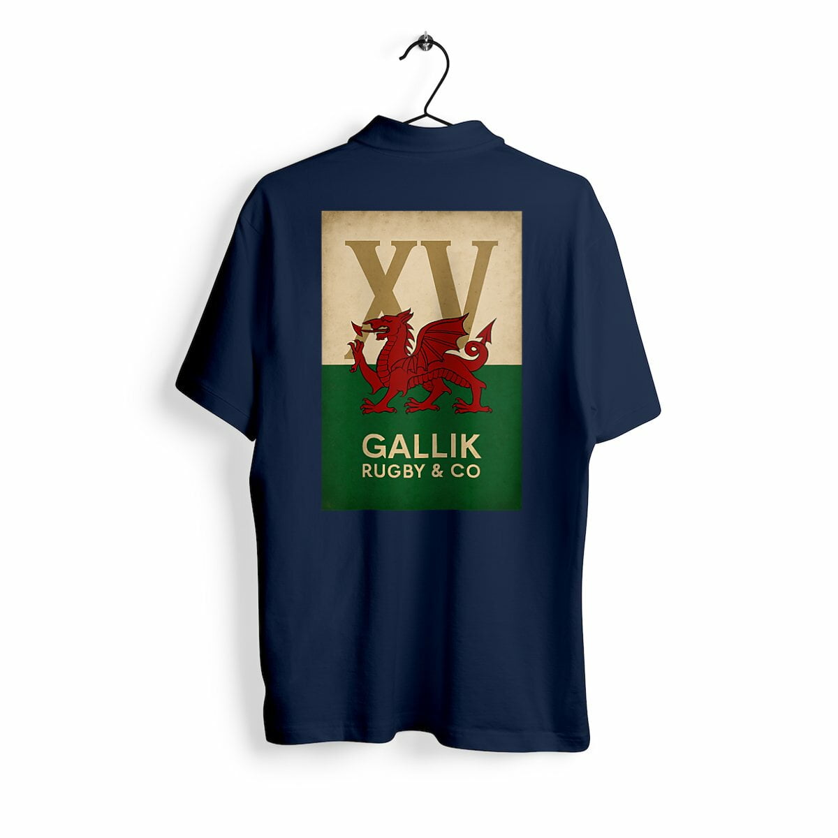 Polo Rugby - Pays de Galles - Gallik Rugby Polo Marine / S
