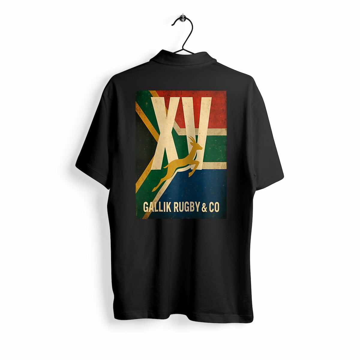 Polo Rugby - Springboks- Gallik Rugby Polo Noir / S