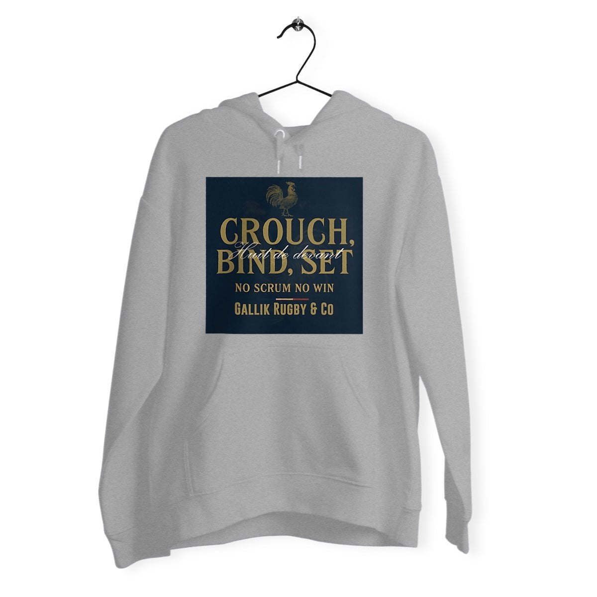 Sweat à Capuche Rugby Vintage Scrum – Gallik Rugby & Co Sweat Gris / XS