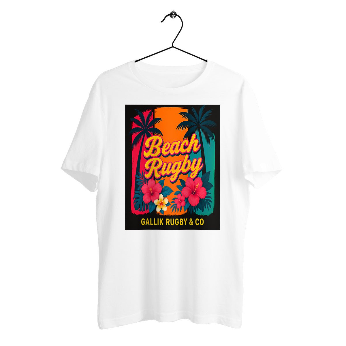T-shirt "Beach Rugby" – GALLIK RUGBY & CO – Édition Été T-Shirt Blanc / XS
