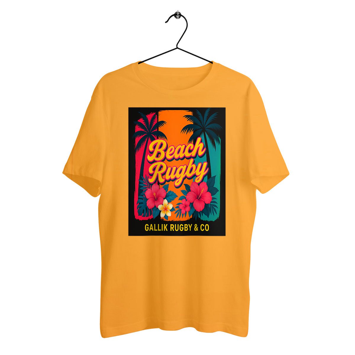 T-shirt "Beach Rugby" – GALLIK RUGBY & CO – Édition Été T-Shirt Orange / XS