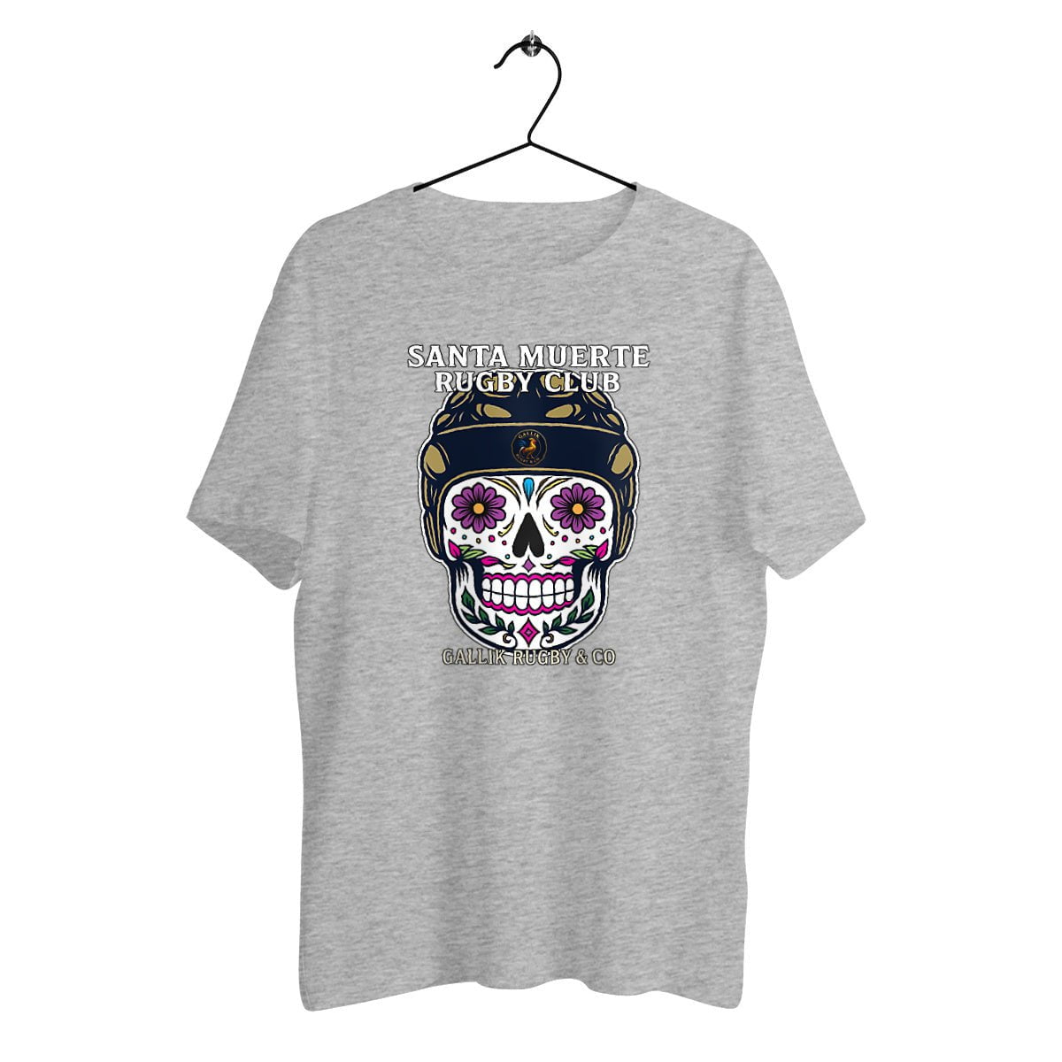 T-shirt Rugby “Santa Muerte Rugby Club” – GALLIK RUGBY & CO T-Shirt Gris / XS